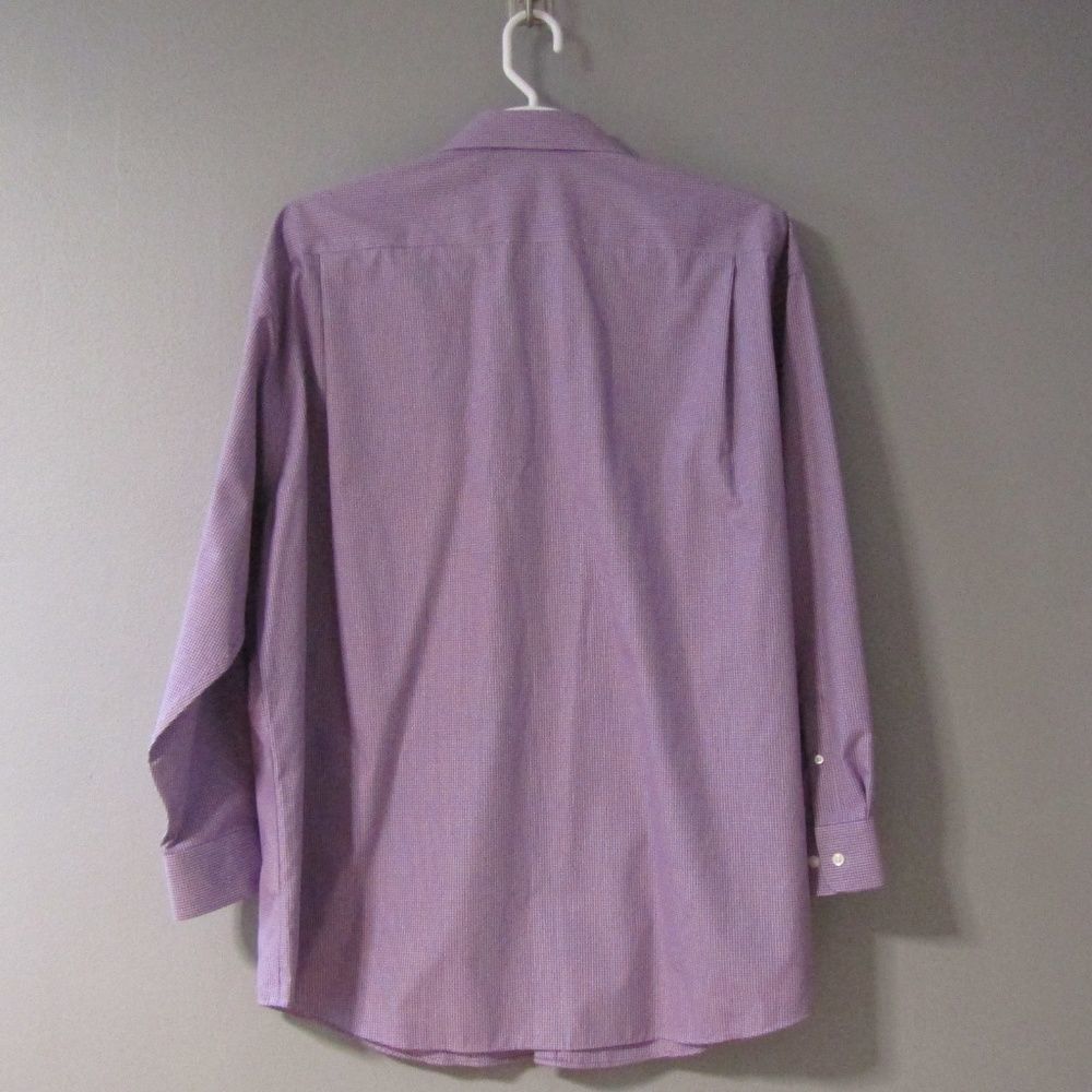 NEW Pronto Uomo Purple & White Check Dress Shirt - Picture 4 of 5